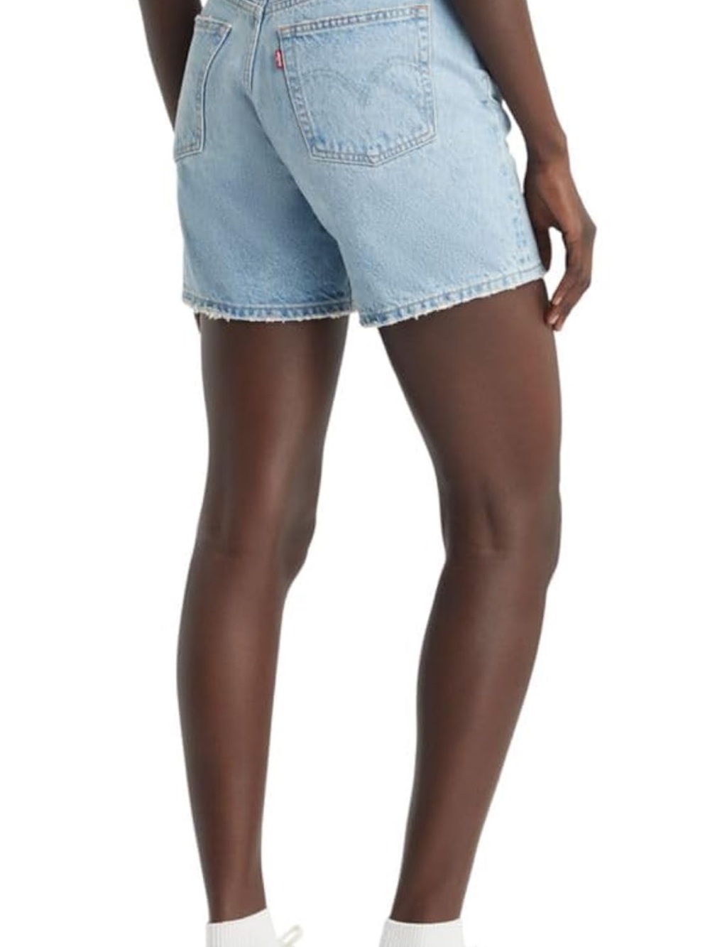 Levi's Light Blue High-Rise Denim 501 mid thigh Shorts - Picture 4 of 11